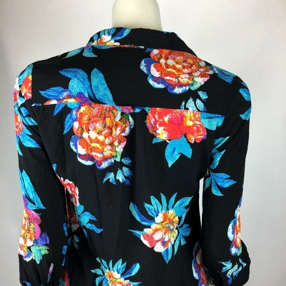 Anthropologie Maeve Woodland Walk Black Floral - Picture 6 of 8